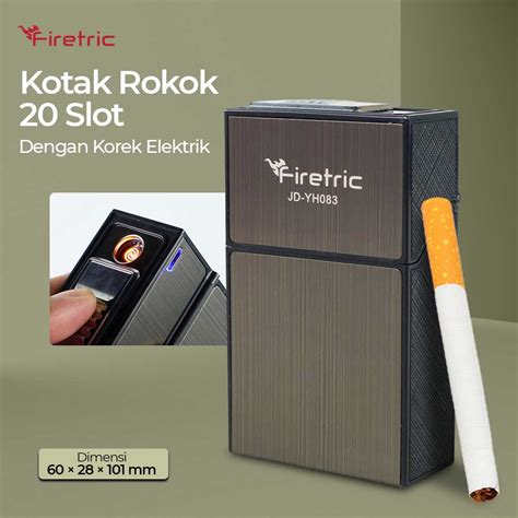 Jual Firetric Kotak Rokok 20 Slot Dengan Korek Elektrik Jakmall