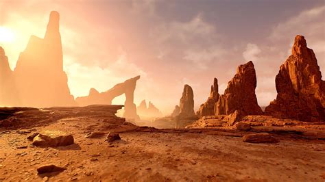 Submitted Stylized Wasteland Rocks Desert Environment Wasteland