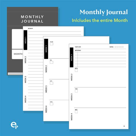 Monthly Journal Planner