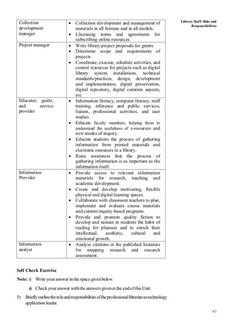 LIBRARY STAFF: ROLES AND RESPONSIBILITIES