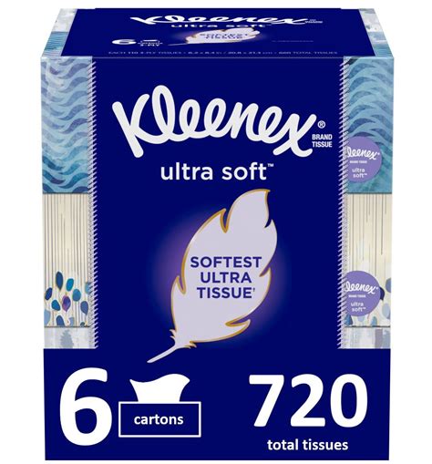 Kleenex Ultra Soft Facial Tissues Flat Boxes Total Tissues