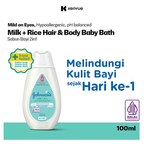 Jual Johnson S Milk Rice Hair Body Baby Bath Sabun Bayi In