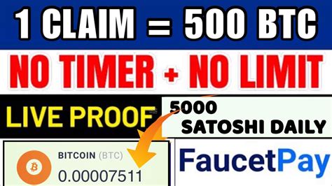 5000 Satoshi Daily High Paying Faucet No Timer Btc Faucet Auto