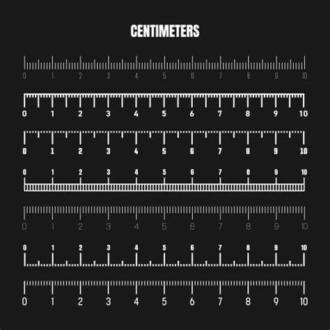 Realistic black centimeter scale for measuring Vector Image