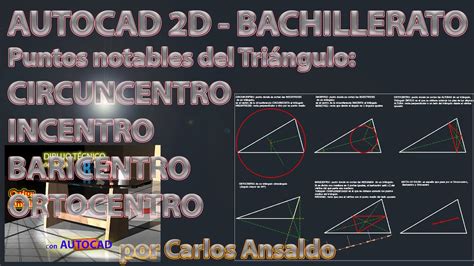 2 AUTOCAD 2D BACHILLERATO Puntos Notables Del Triangulo YouTube