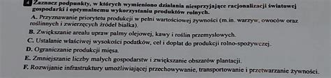 Zaznacz podpunkty w których wymieniono dzialania niesprzyjające