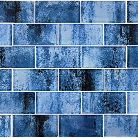 Shadow Blue 2 X 4 Subway Tile Gs84896b7 Glass Pool Tile