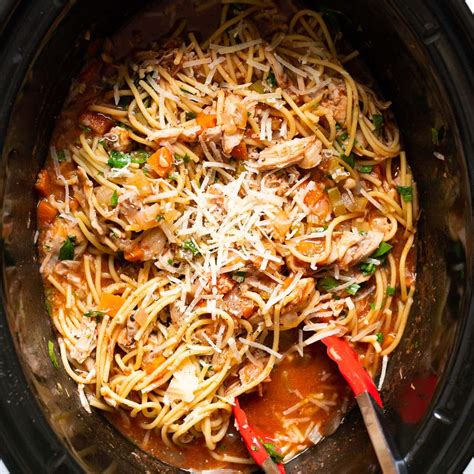 Crockpot Chicken Spaghetti Recipe Trevorelina