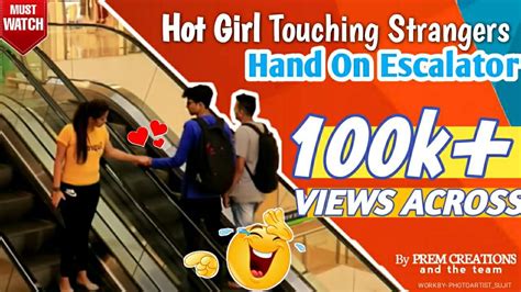 Touching Strangers Hands On The Escalator Prank In Mumbai Hot Girl