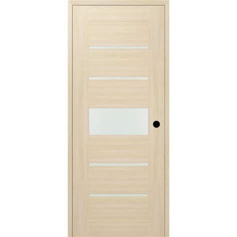 Belldinni Vona 07 06 Diy Friendly 36 In X 96 In Left Hand Frosted Glass Loire Ash Wood