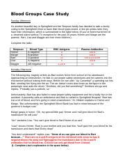 Understanding Blood Types And Transfusions A Case Study Course Hero