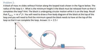 Answered A Block Of Mass M Slides Without Bartleby