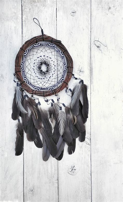 Authentic Large Dream Catcher In Native Cherokee Style Crystal