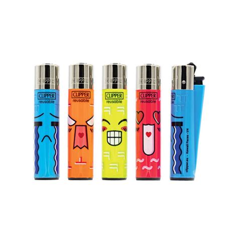 Lot De 4 Briquets Clipper Collection Kawaii Faces Sur Notre Boutique