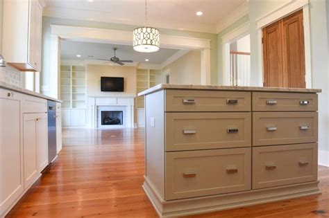 Gray Cabinets With Chrome Hardware Tongue And Groove Pine Ceiling And