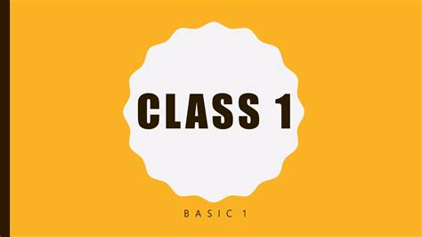 Class 1 Basic 1pptx