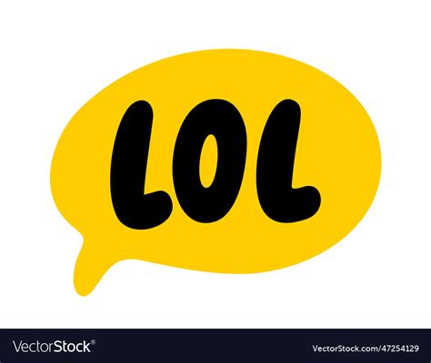 Lol speech bubble text Royalty Free Vector Image