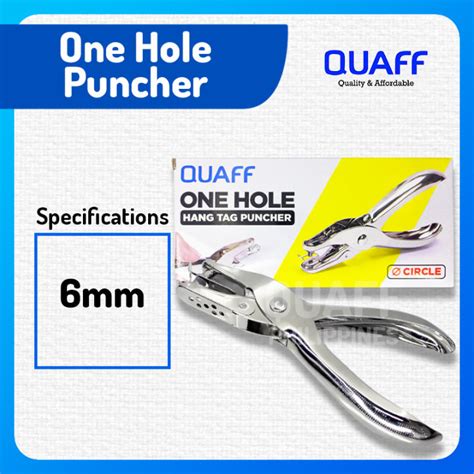 Quaff Hang Tag One Hole Puncher 3mm 6mm Ticket Puncher Circle Metal Single Hand Held Hole