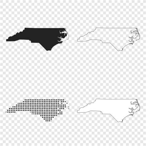 North Carolina Outline Transparent stock vectors - iStock