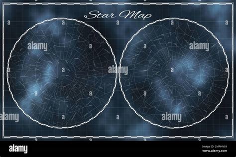 High Detailed Star Map With Names Of Constellations Stock Photo Alamy