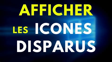 Comment Afficher Les Icones Du Bureau Disparus Sur Windows Pc