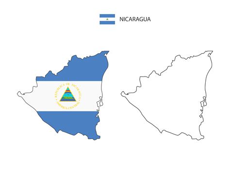 Vector De Ciudad De Mapa De Nicaragua Dividido Por Estilo De