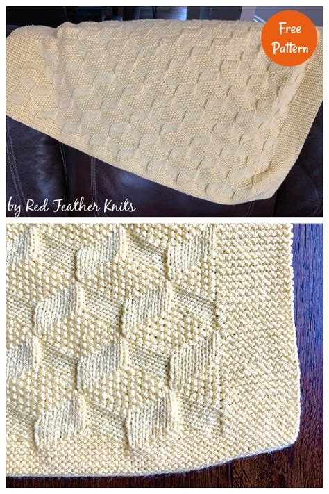 Tumbling Blocks Blanket Free Knitting Pattern