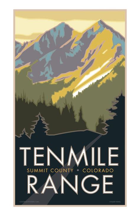 Tenmile Range Colorado Poster Colorado Posters Travel Posters