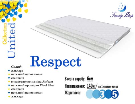 Матрас топпер-футон 6см 90x190 Respect серия UNITED Collection, цена ...