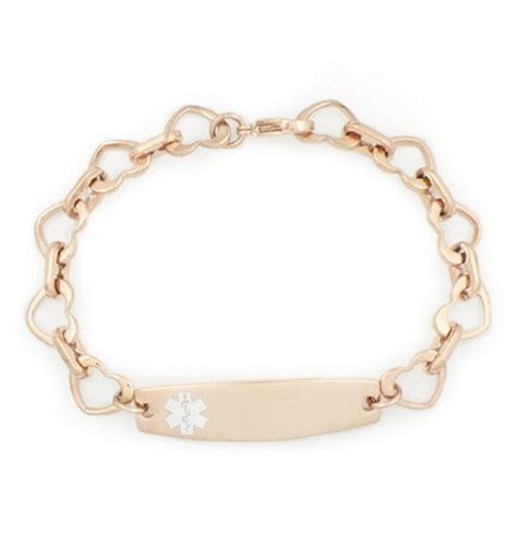 Rose Gold Tone Open Heart Medical Alert Bracelet Laurens Hope