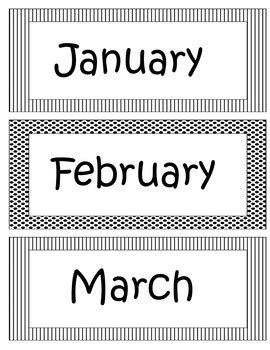 Months of the Year Labels Free by Catherine Peery | TpT