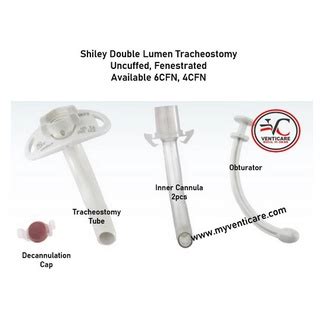 Shiley Tracheostomy Tube Double Lumen Cuffless Fenestrated With