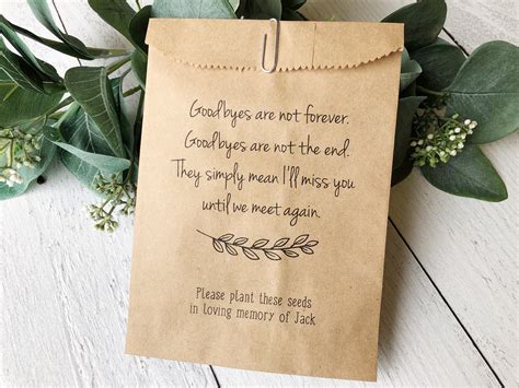 Memorial Gift Bags Funeral Favors Celebration Of Life Etsy Uk