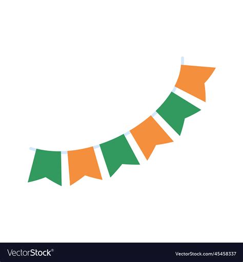 Irish flag on clover leaf background for st Vector Image