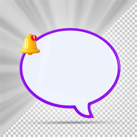 Premium PSD Speech Notification Balloon Text