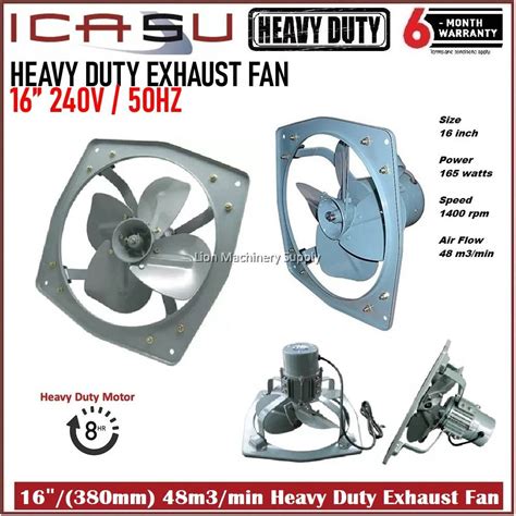 Icasu Inch Mm M Min Heavy Duty Exhaust Fan Hdef Heavy