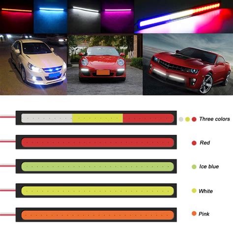 2Pcs Universal Car Modeling LED Lights COB Waterproof Daytime Running