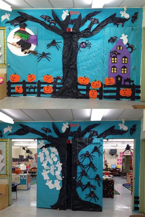 Halloween Themed Door Made In Collaboration With The Kids