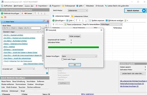 Advanced Renamer Mehrere Dateien Gleichzeitig Umbenennen Bild