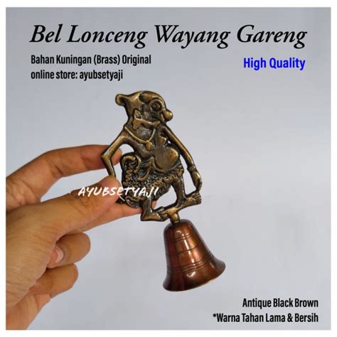 Jual Lonceng Gareng Bel Wayang Full Kuningan Aksesoris Ukiran Wayang