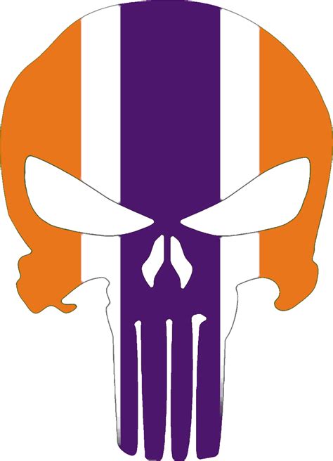 Download Clemson Football Clipart At Getdrawings Punisher Skull Png