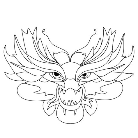 Premium Vector Dragon Head In Doodle Style Hand Drawn Dragon Face