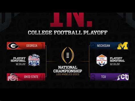 The Field Is Set UGA Michigan TCU Ohio State For The CFP LIVE