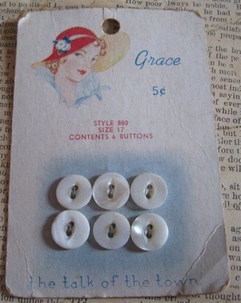 Vintage Mother Of Pearl Buttons On Card Button Cards Mother Of Pearl