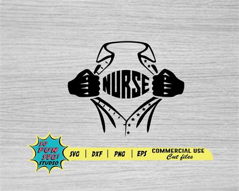 Super Hero Nurse Svg Dxf Png Nurse Stethoscope Svg Nurse Practitioner