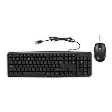 Slimline Keyboard And Mouse Usb 20 Black Intivity