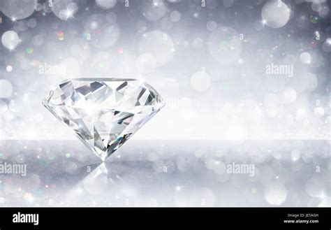 Diamond In Shiny Background Stock Photo - Alamy