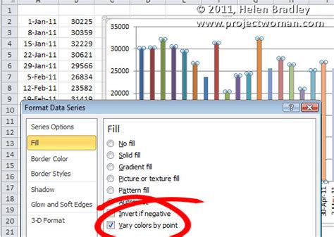 Excel Multi Color Column Charts