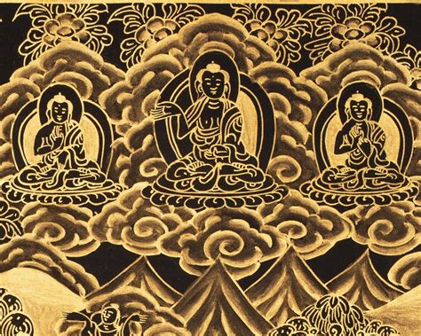 Sunaulo Buddha Life Story Horizental Brocadeless Thangka Exotic