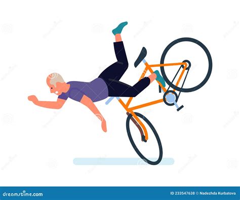 Accidently Falling People Vector Set Of Obstacles On Way Emergency